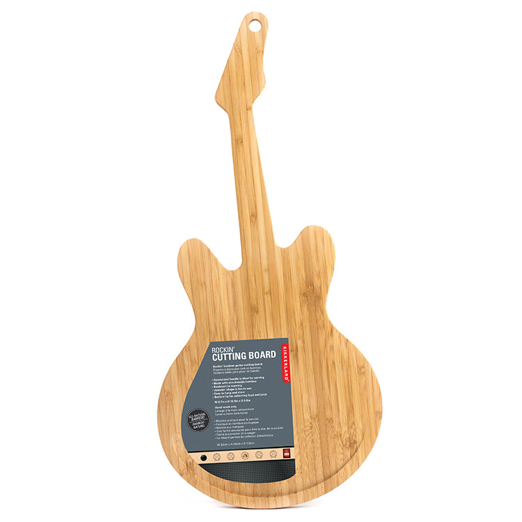 Kikkerland Guitar Schneidebrett Bambus Gitarre mit Griff