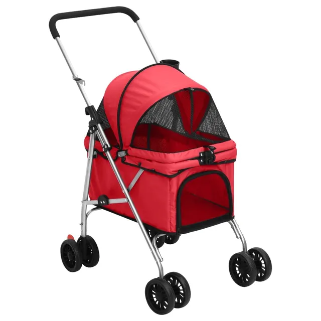 vidaXL Hundewagen Faltbar Rot 76x50x100 cm Oxford