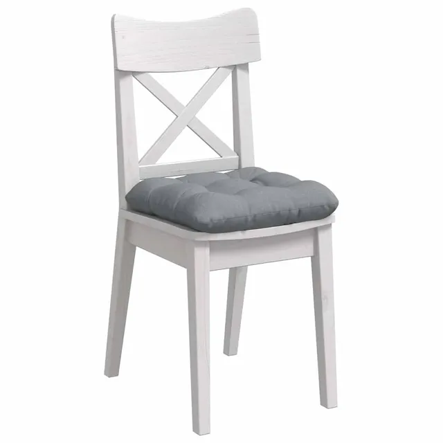 vidaXL Sitzkissen Stoff Hellgrau 40x40x12 cm 4er-Set