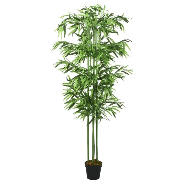 vidaXL Bambusbaum künstlich 80 cm Kunstpflanze grün 240 Blätter
