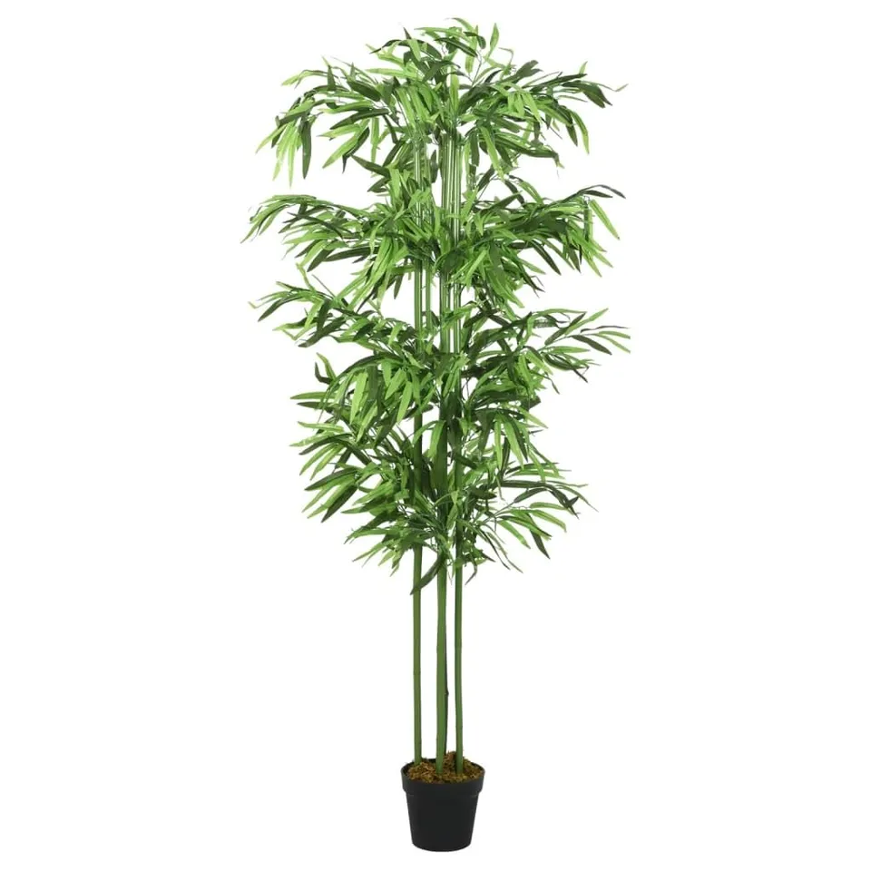 vidaXL Bambusbaum künstlich 80 cm Kunstpflanze grün 240 Blätter