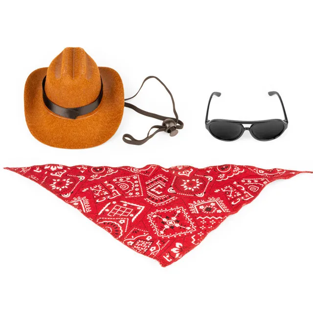 Kikkerland Home Kiko Kitty Prop Kit Katzenkostüm Cowboy