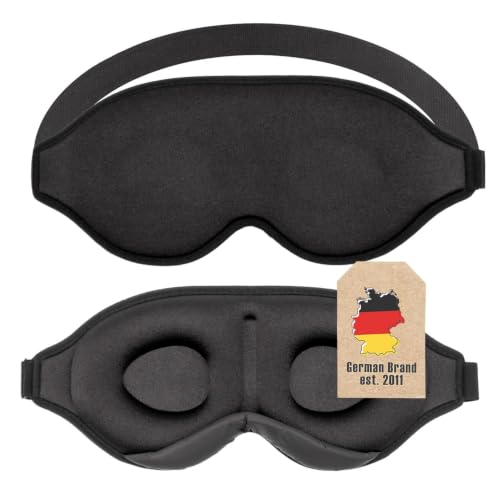 Intirilife Reise Schlafmaske Schwarz 3D Memory Foam