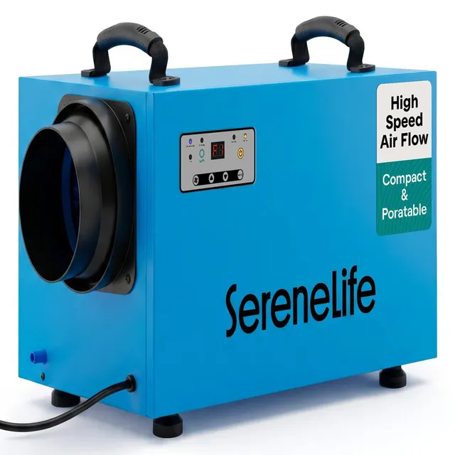 Serenelife DeHumidifiers Luftentfeuchter blau 58 L leise
