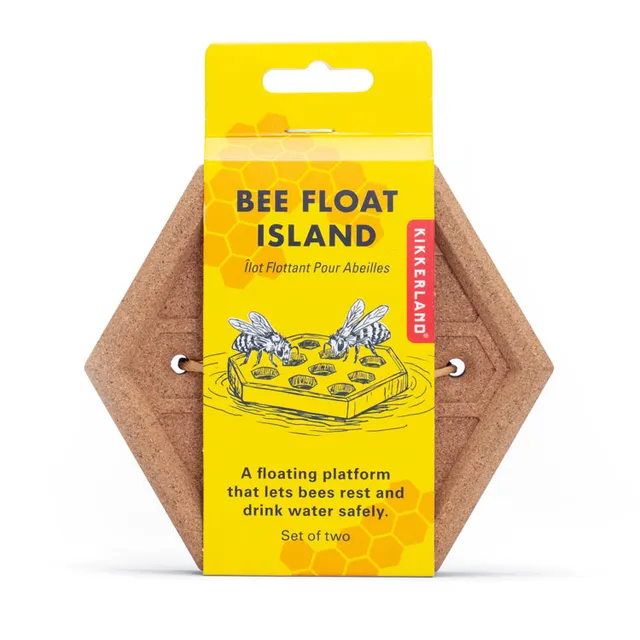 Kikkerland Home Bee Float Island Bieneninsel 2er Set Kork