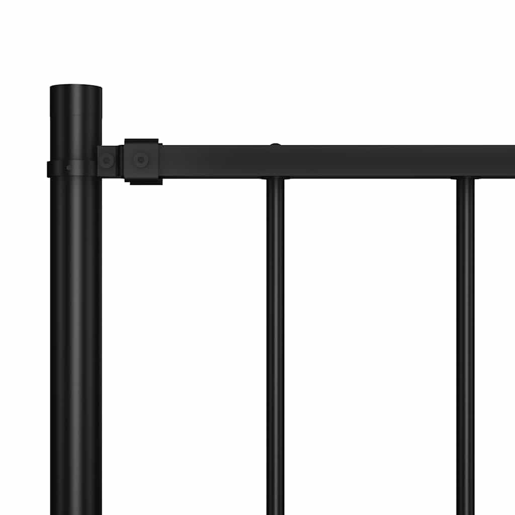 vidaXL Heim Garten Zaunelement Stahl 1,81x1m Schwarz