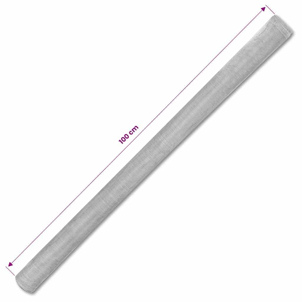 vidaXL Fliegengitter 100x500 cm Aluminium Silber