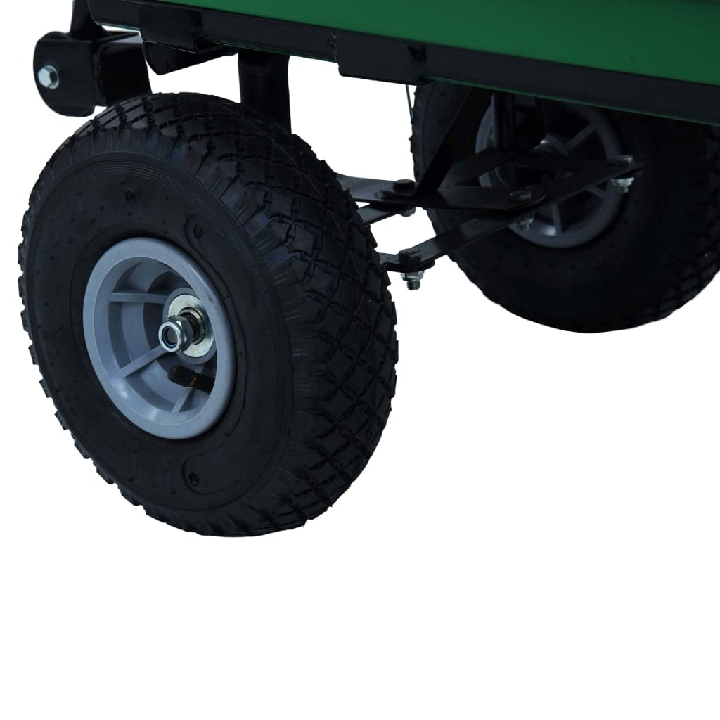 vidaXL Garten-Kippwagen 75 L Handwagen Grün 300 kg