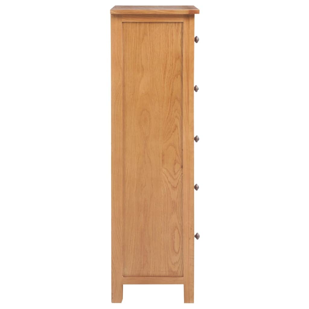 vidaXL Möbel Kommode Eiche massiv 45x32x110 cm 5 Schubladen