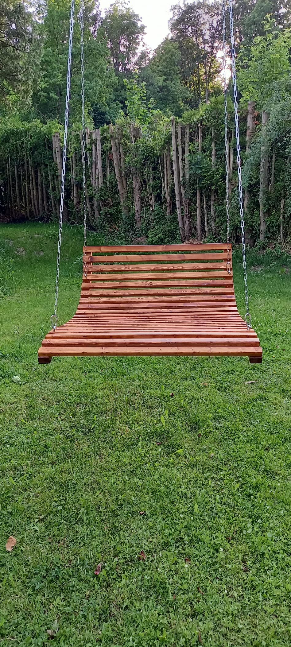 vidaXL Bugholz Bett-Schaukel Hängeliege Teak 115x147cm