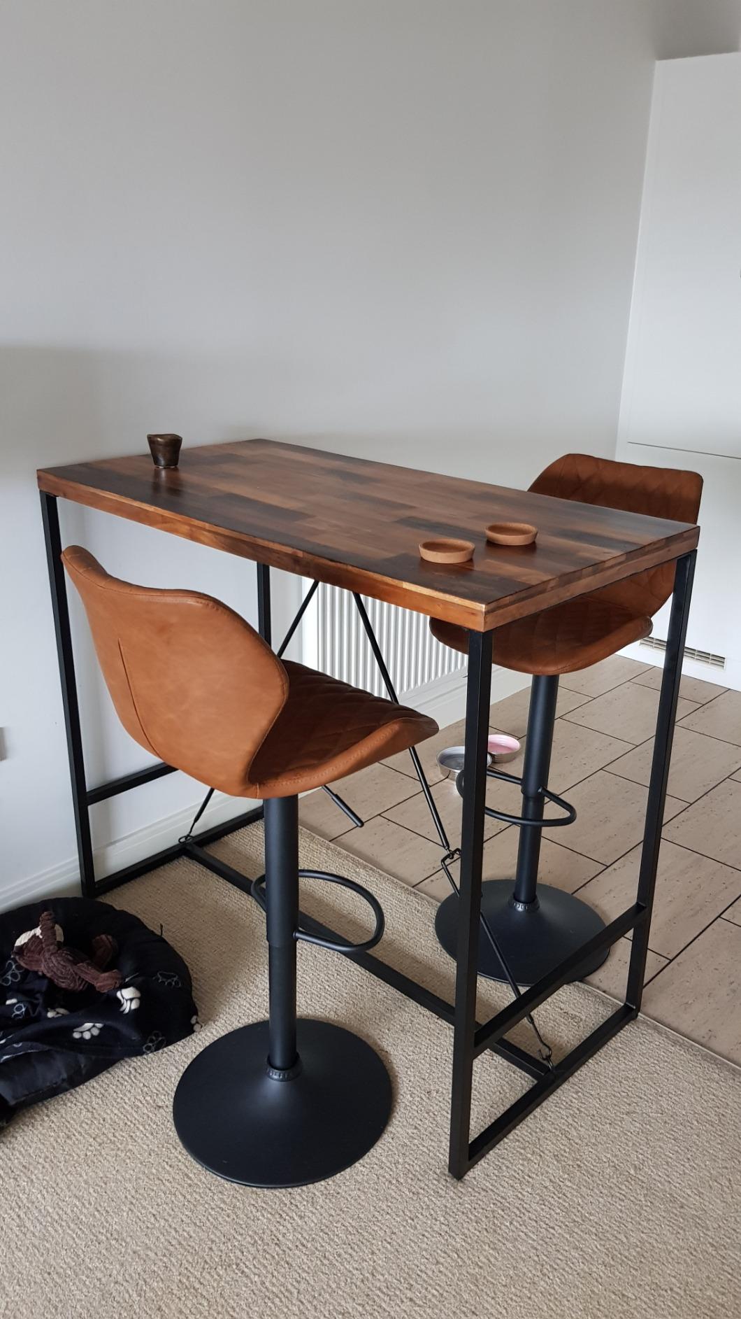 vidaXL Bartisch Altholz massiv 70x70x106 cm Stehtisch