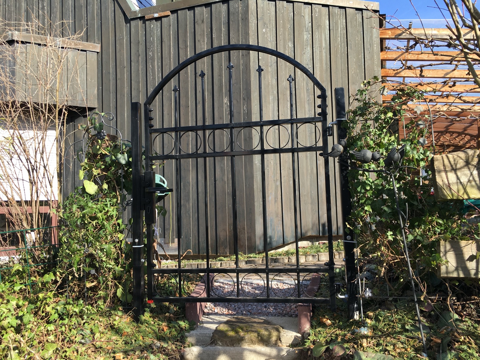vidaXL Heim & Garten Gartentor ASSEN 102x150 cm Stahl Schwarz