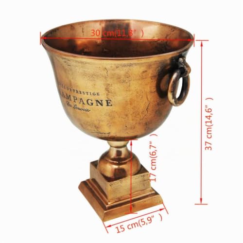 vidaXL Champagner-Kühler Pokal Sektkühler Kupfer braun