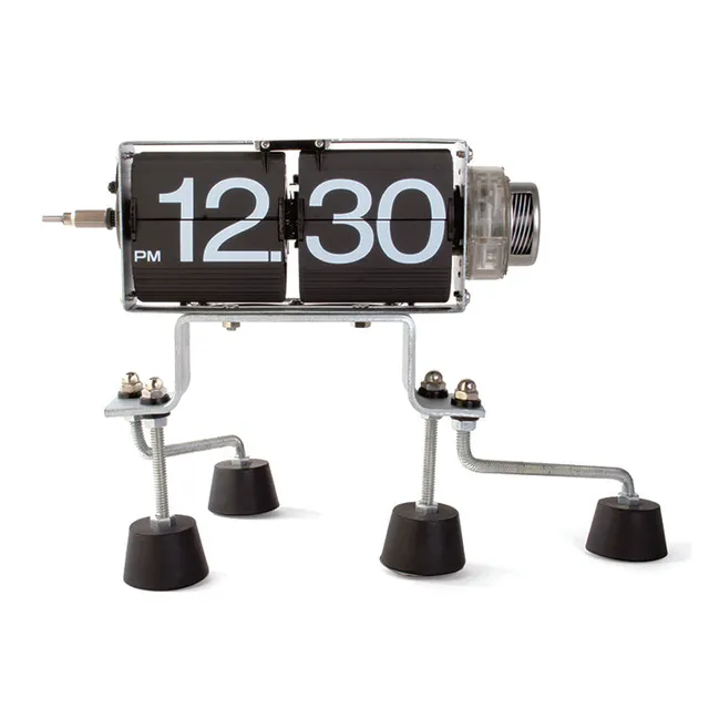 Kikkerland Home Flip Clock Fallblattuhr Stahl
