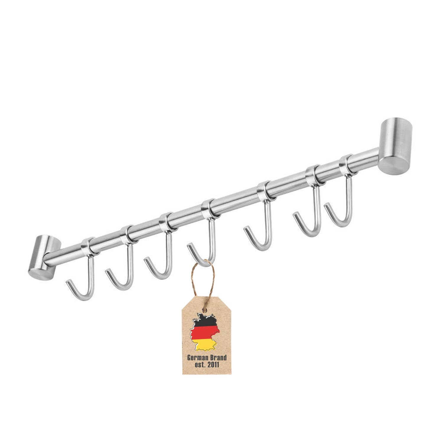 Intirilife Hängeleiste 52,6 cm Küchenreling 10 Haken