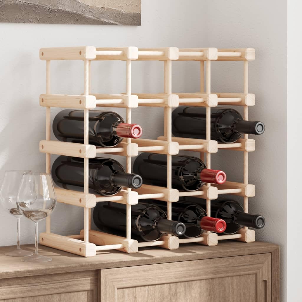 vidaXL Weinregal 20 Flaschen Kiefer 46,5x23x46,5 cm