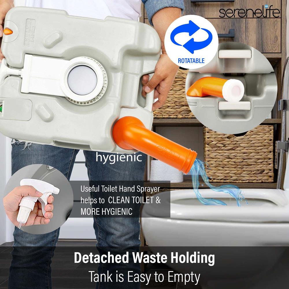 Serenelife Camping Outdoor Campingtoilette 22 L
