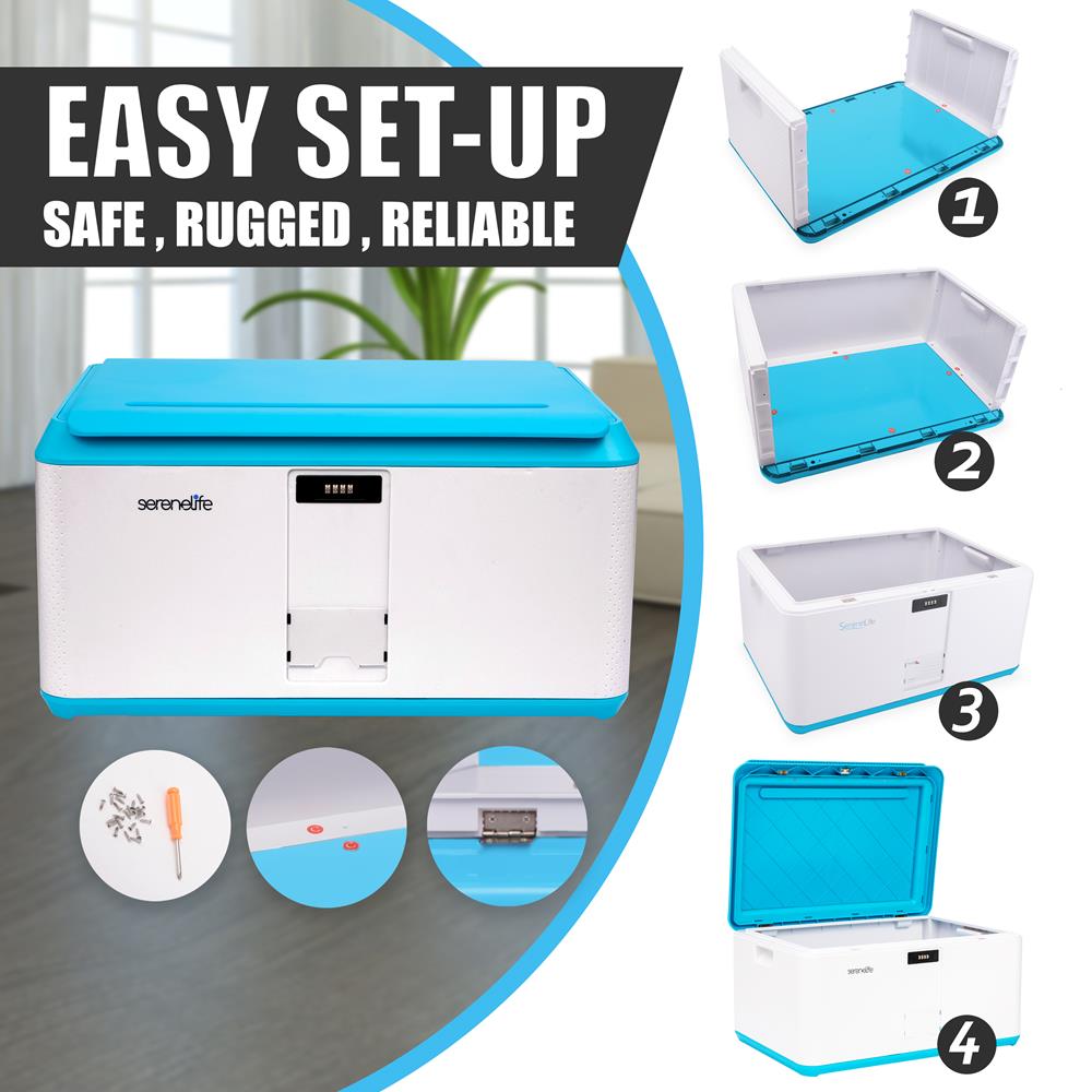 Serenelife Storage 21 Gal Box Aufbewahrungsbox 78L Zahlenschloss
