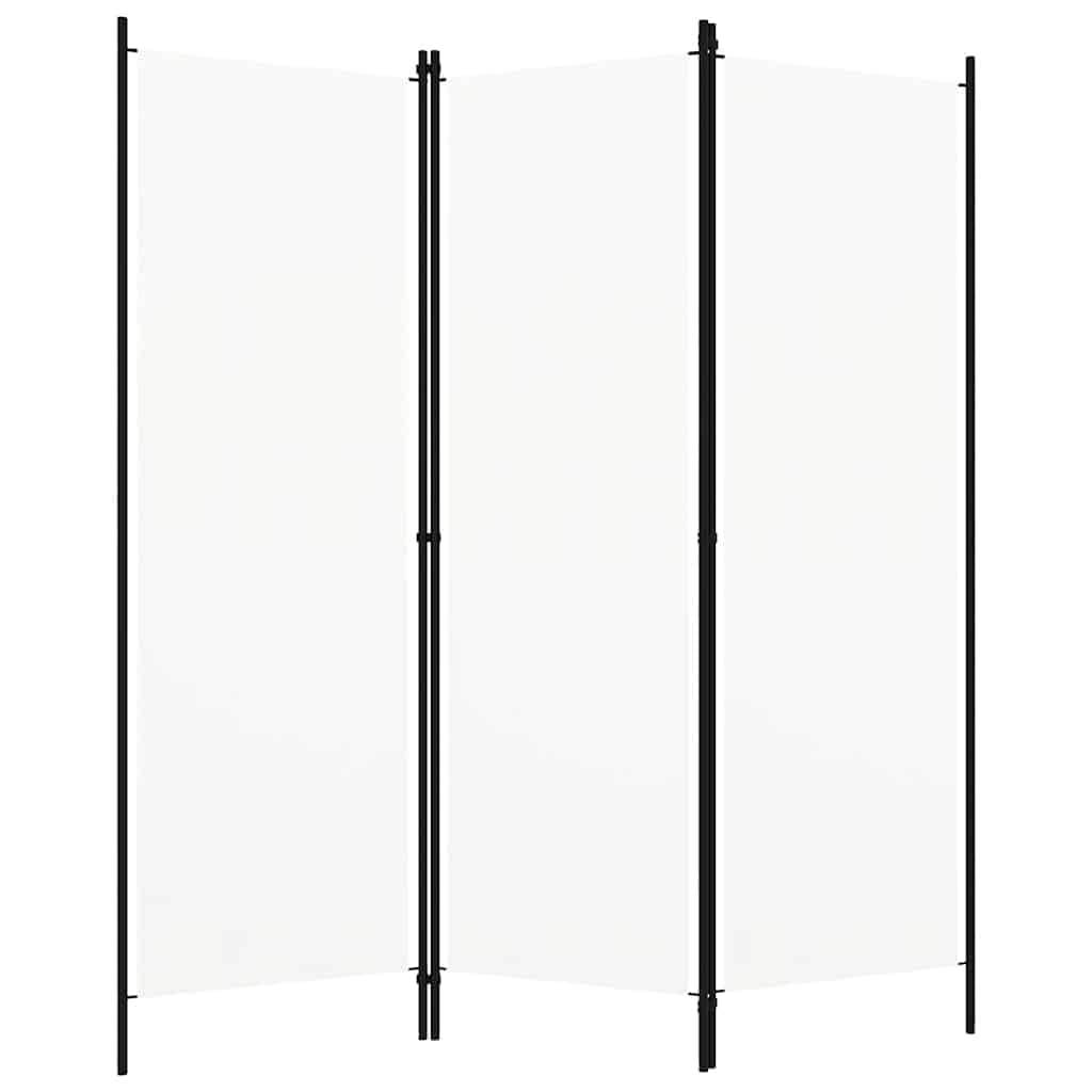 vidaXL Raumteiler 3-TLG. Weiß 150x180 cm Stoff