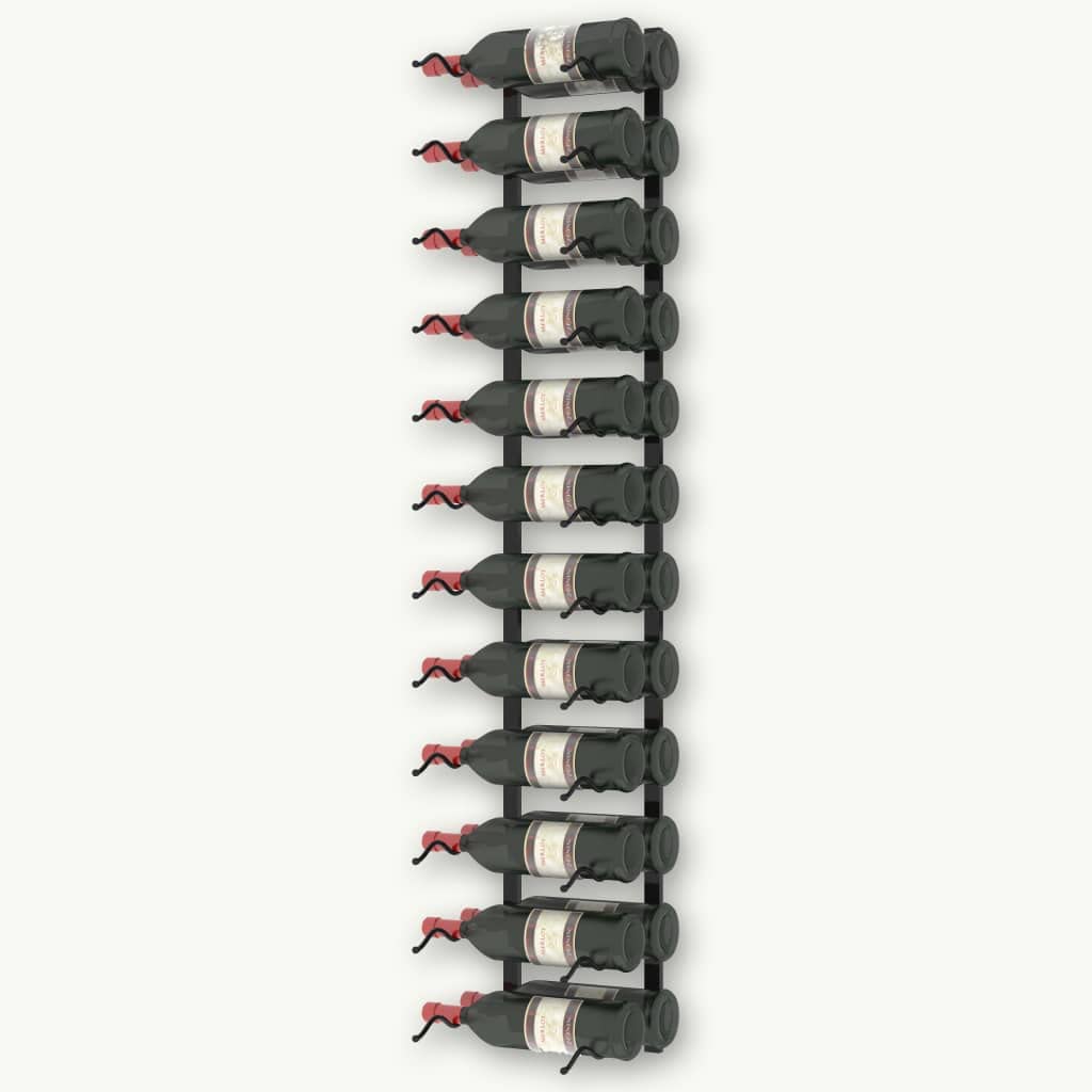 vidaXL Weinregal Wand 24 Flaschen Eisen Schwarz 120 cm