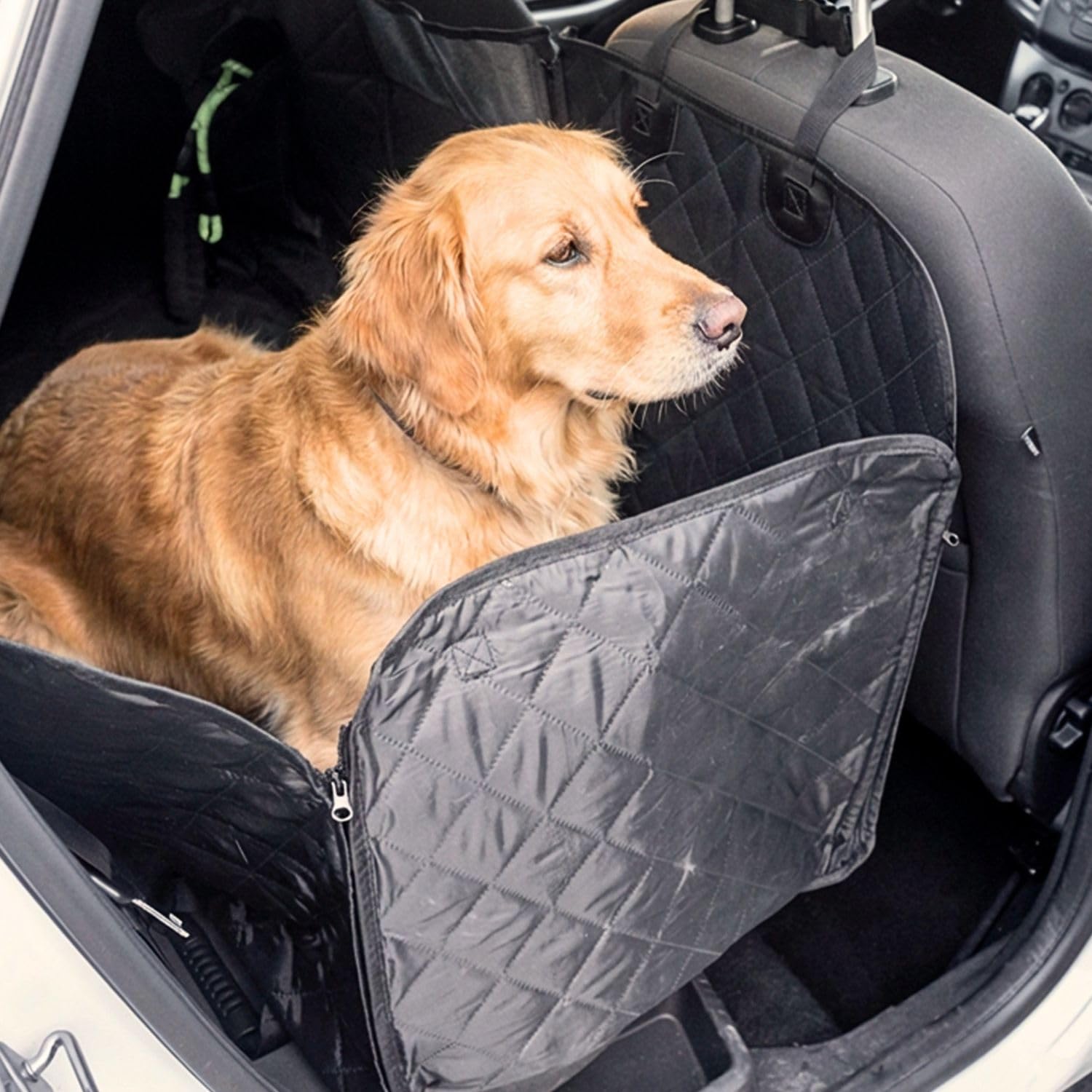 Intirilife Hundedecke Auto Rückbank Schwarz 134,6cm wasserdicht