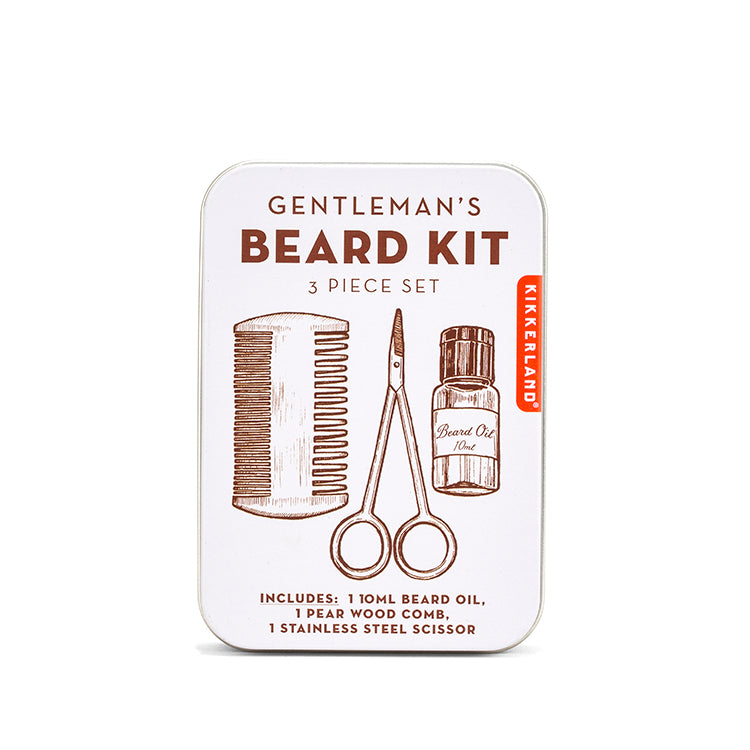 Kikkerland Home Gentleman's Beard Tin Bartset Dose