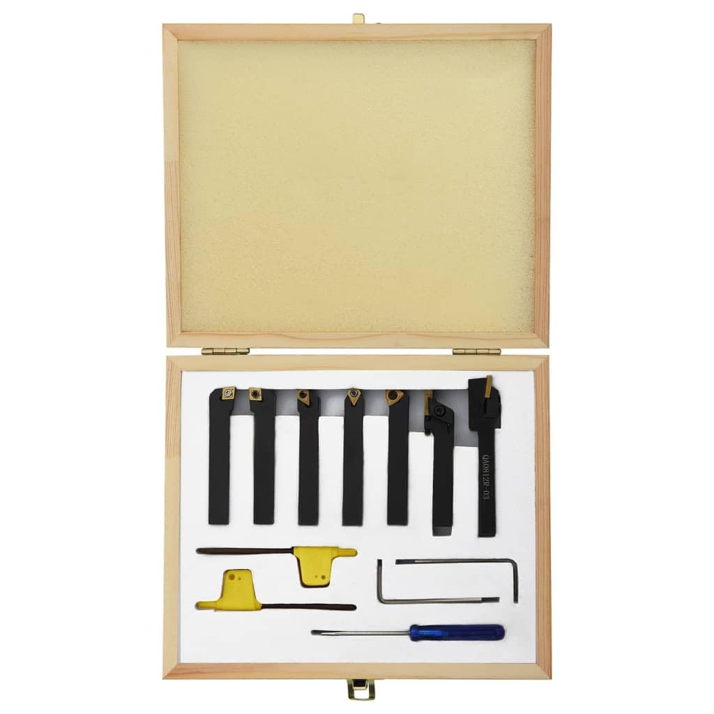 vidaXL Drehmeißel Set 12-tlg. 8x8mm Hartmetall Box