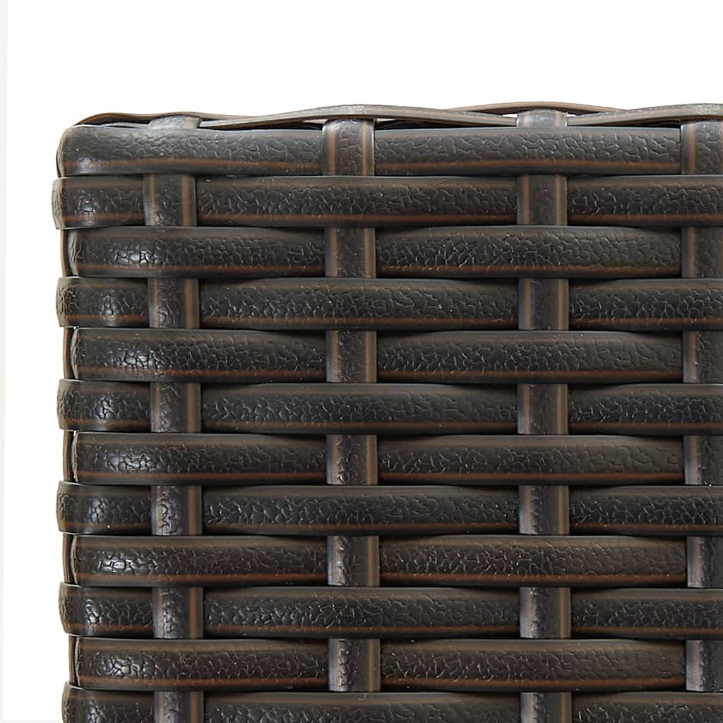 vidaXL Gartenbar Set 3-tlg Braun Poly Rattan mit Armlehnen
