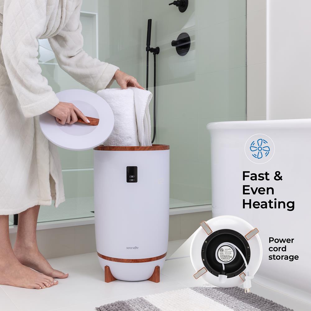Serenelife Towel Warmers Handtuchwärmer Kirsche 2 Handtücher