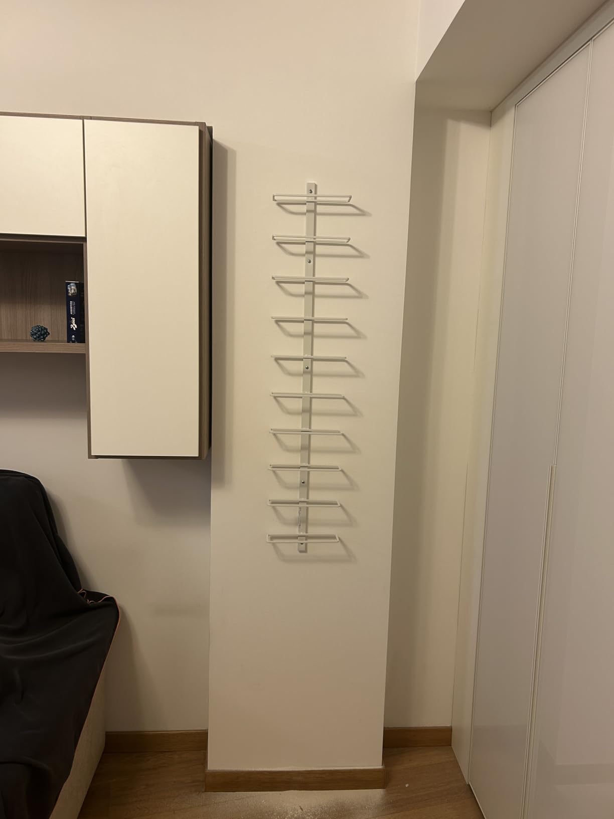 vidaXL Möbel Wand Weinregal Schwarz Eisen 9 Flaschen