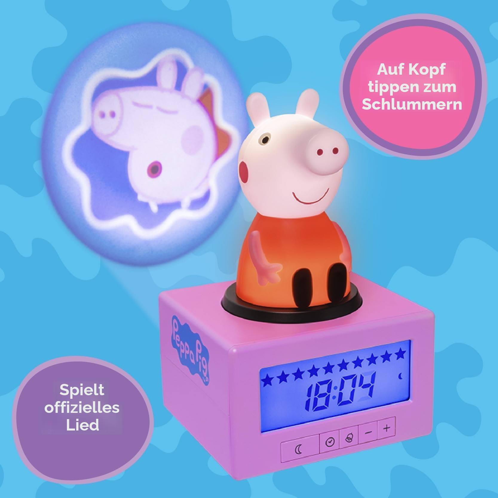 Paladone Homeware Peppa Pig Schlaftrainingswecker Cartoon USB