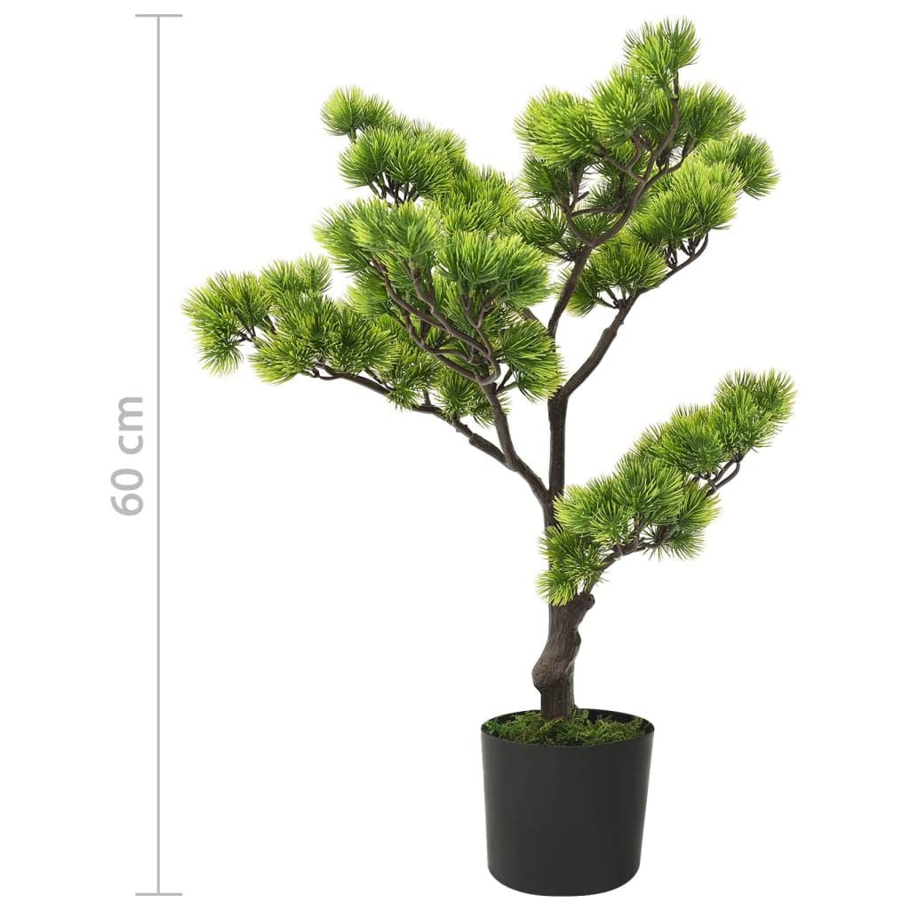 vidaXL Bonsai Pinus künstlich 60cm Dunkelgrün mit Topf