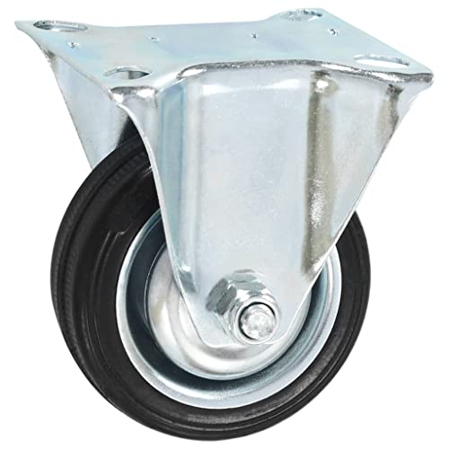 vidaXL Bockrollen 75 mm Möbelrollen 12 Stück Gummi 50 kg
