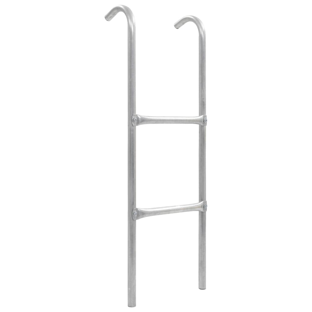 vidaXL Trampolinleiter 2-stufig 72 cm Stahl verzinkt silbern
