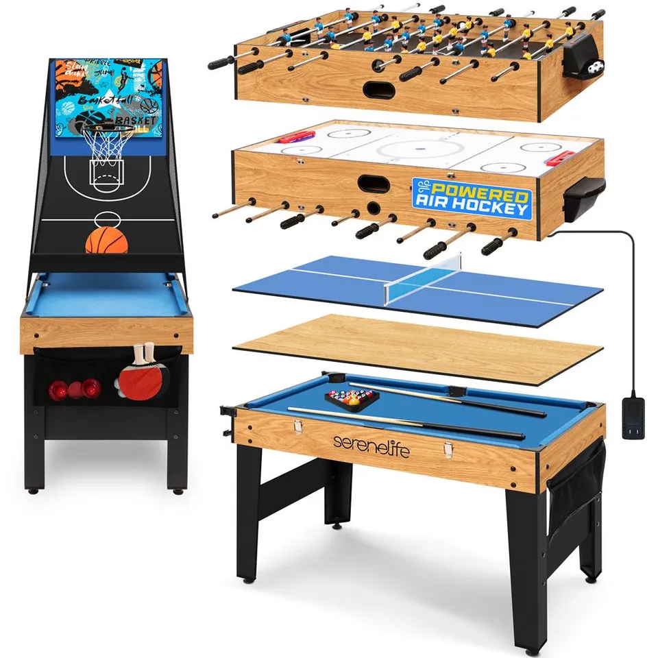 Serenelife Game Tables Spieltisch 6-in-1 48" MDF