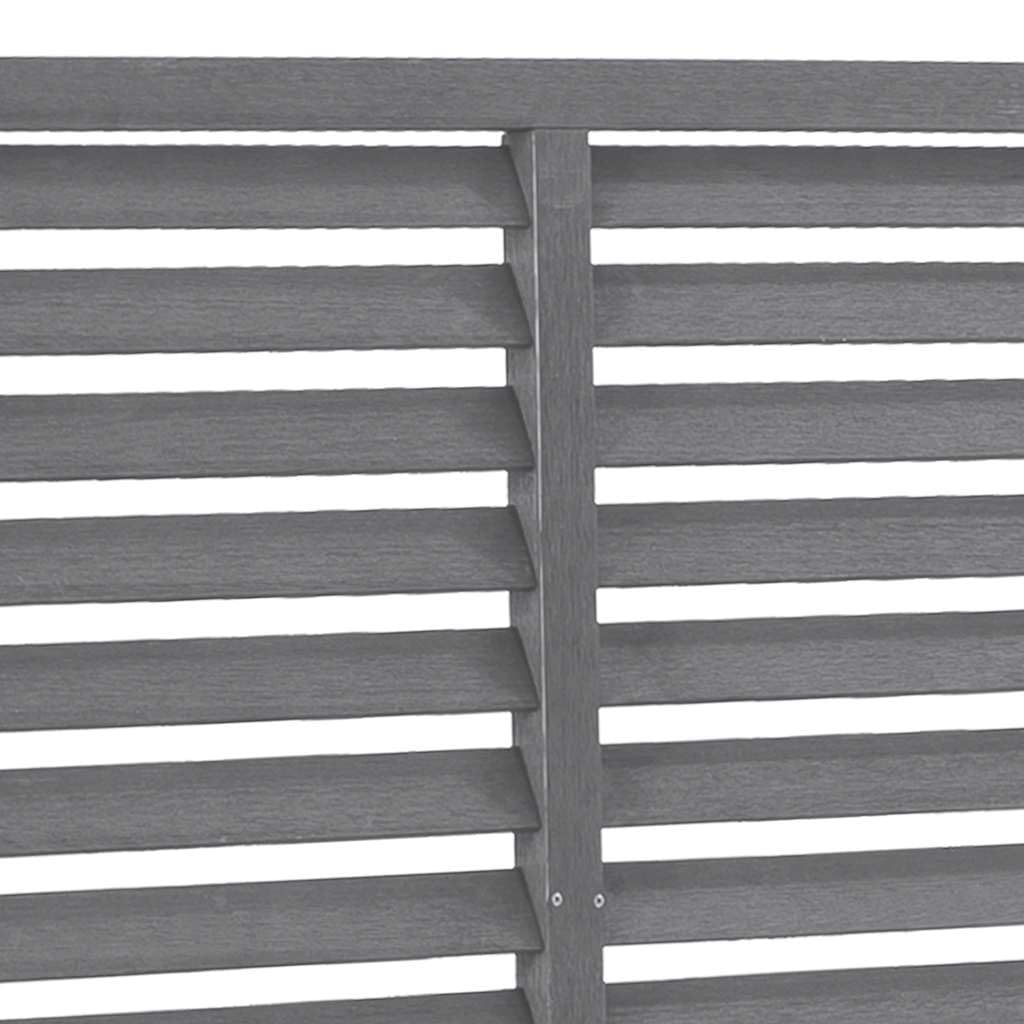 vidaXL Lamellenzaun Sichtschutzzaun grau WPC 180x180 cm