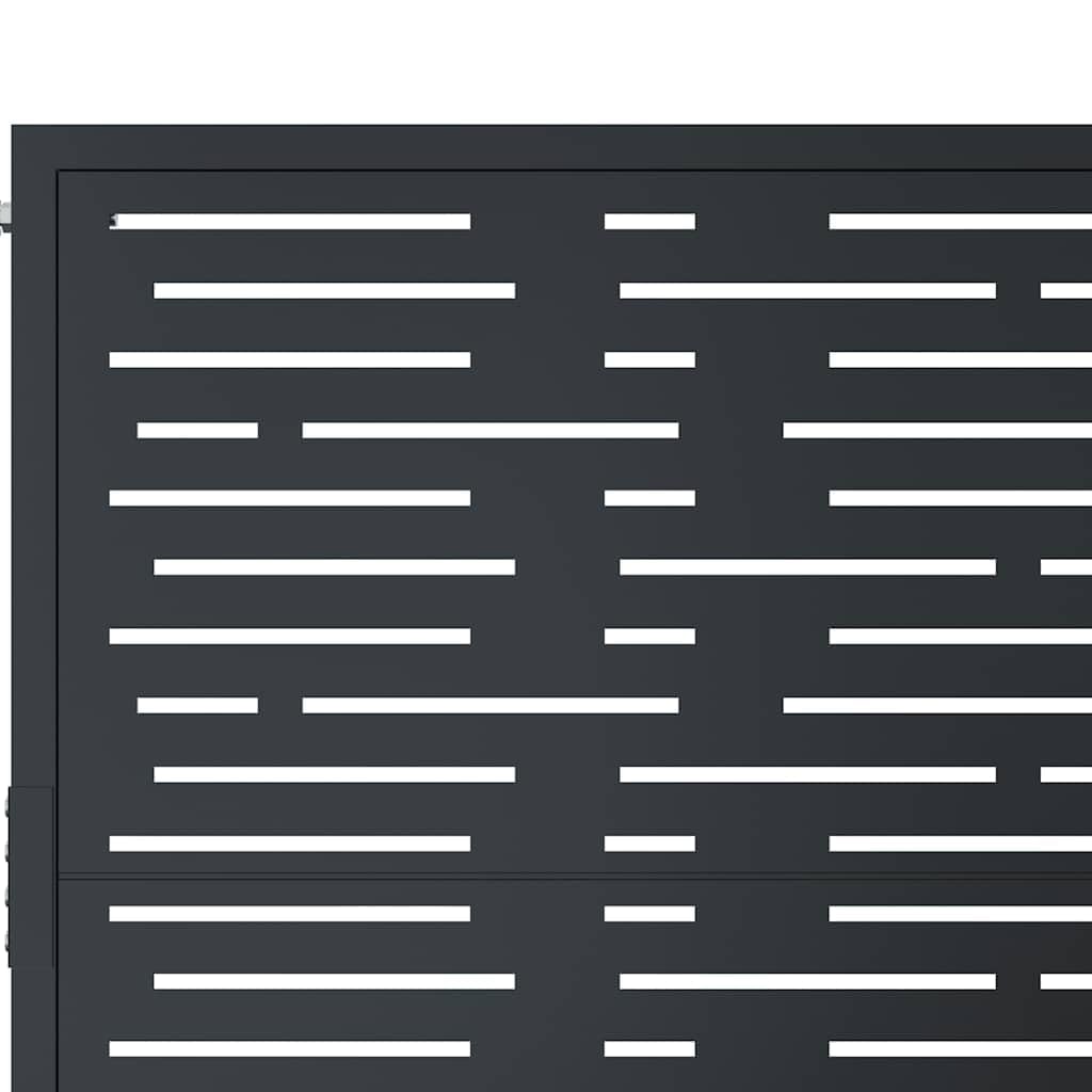 vidaXL Gartentor 100x75 cm Anthrazit Stahl Quadrat-Design