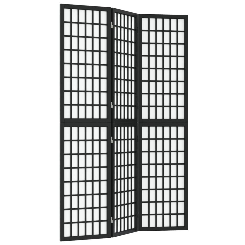 vidaXL Paravent Schwarz 120x170 cm Raumteiler faltbar