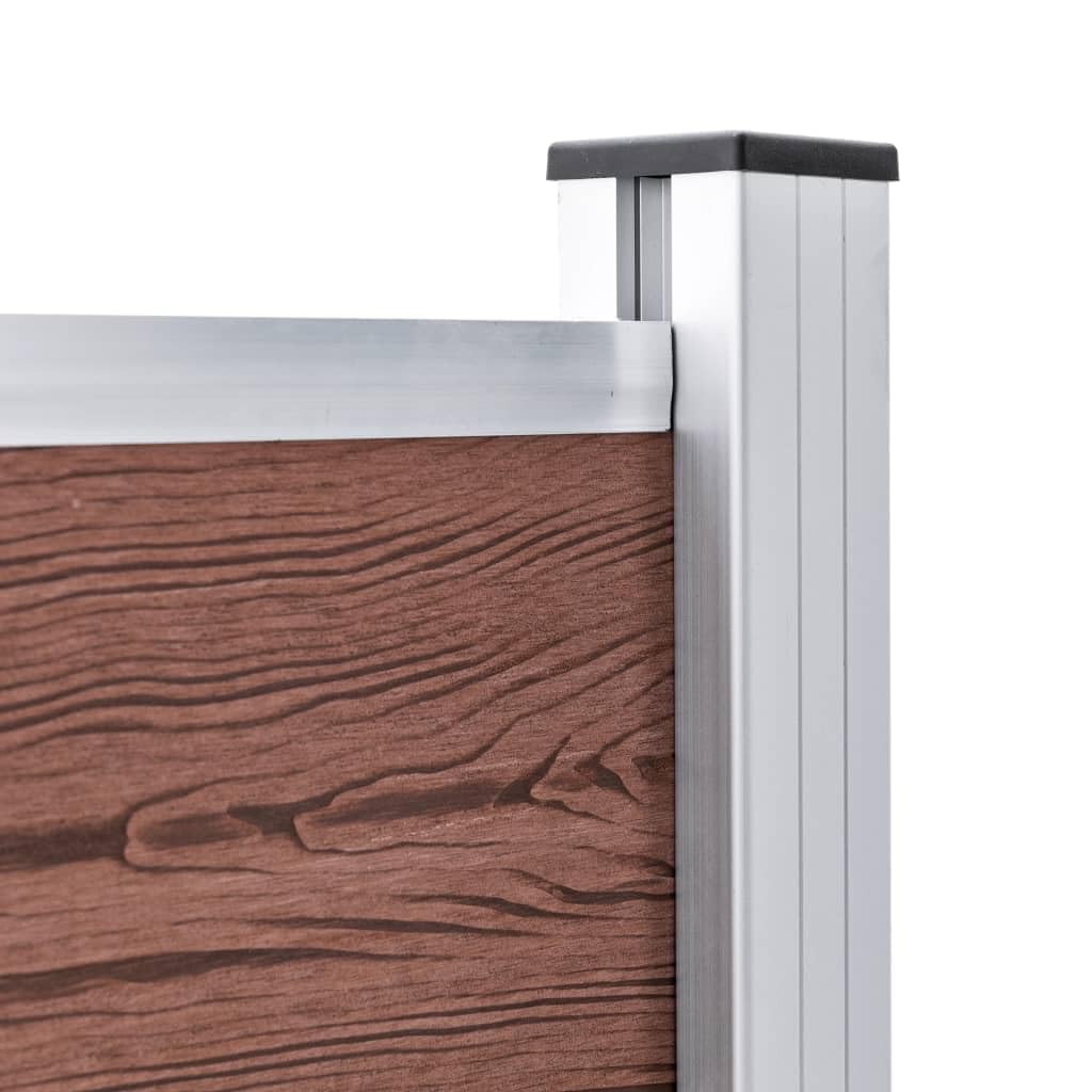 vidaXL WPC Sichtschutzzaun 175x105 cm Braun Lamelle