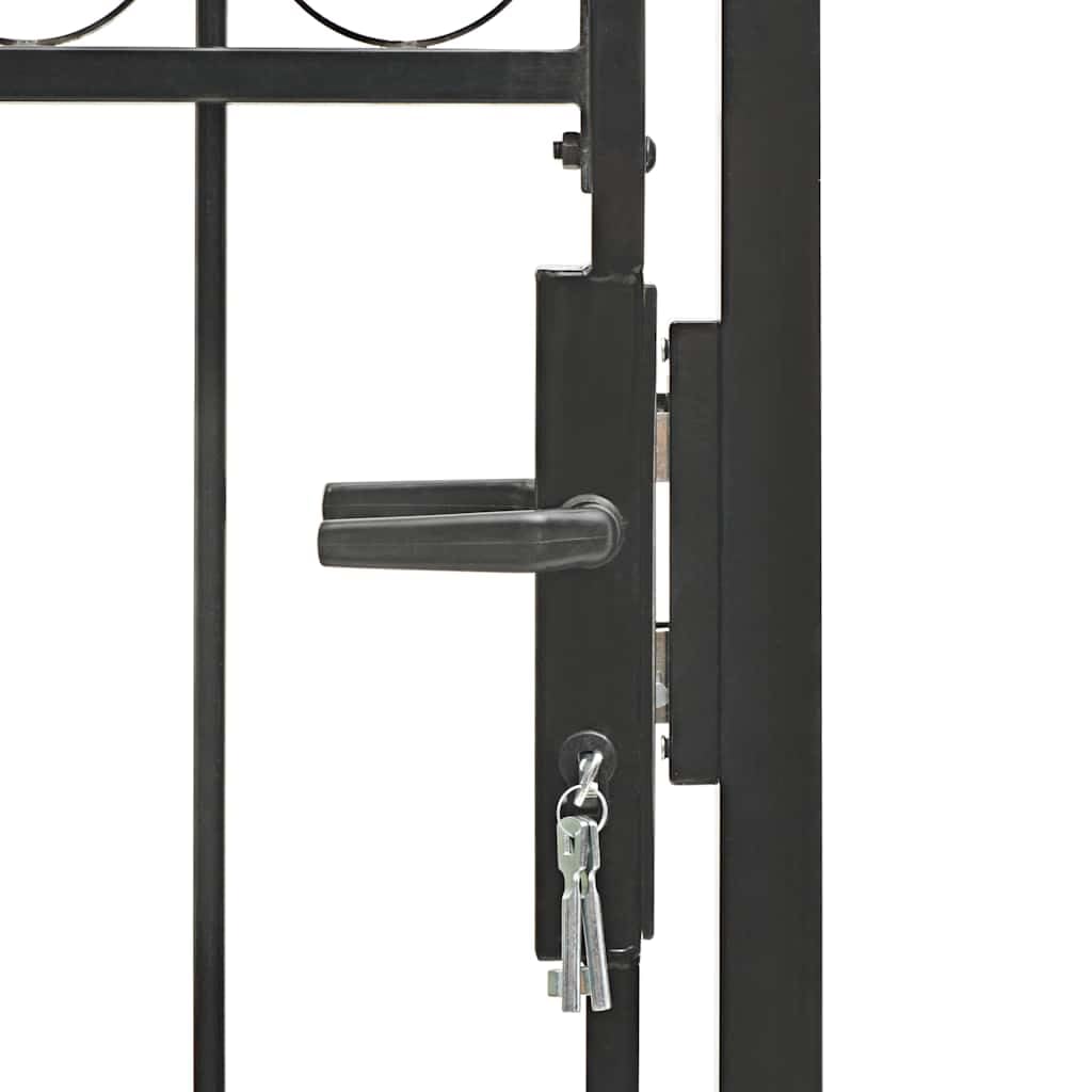 vidaXL Heim & Garten Gartentor ASSEN 102x150 cm Stahl Schwarz