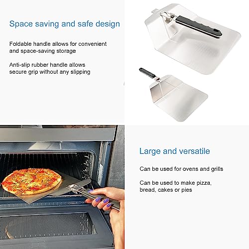 Intirilife Pizzaschieber Edelstahl 53,5 cm Faltbar Pizzaheber Klappgriff