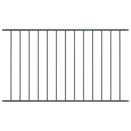 vidaXL Heim & Garten Zaunelement Stahl 1,63x1 m Anthrazit