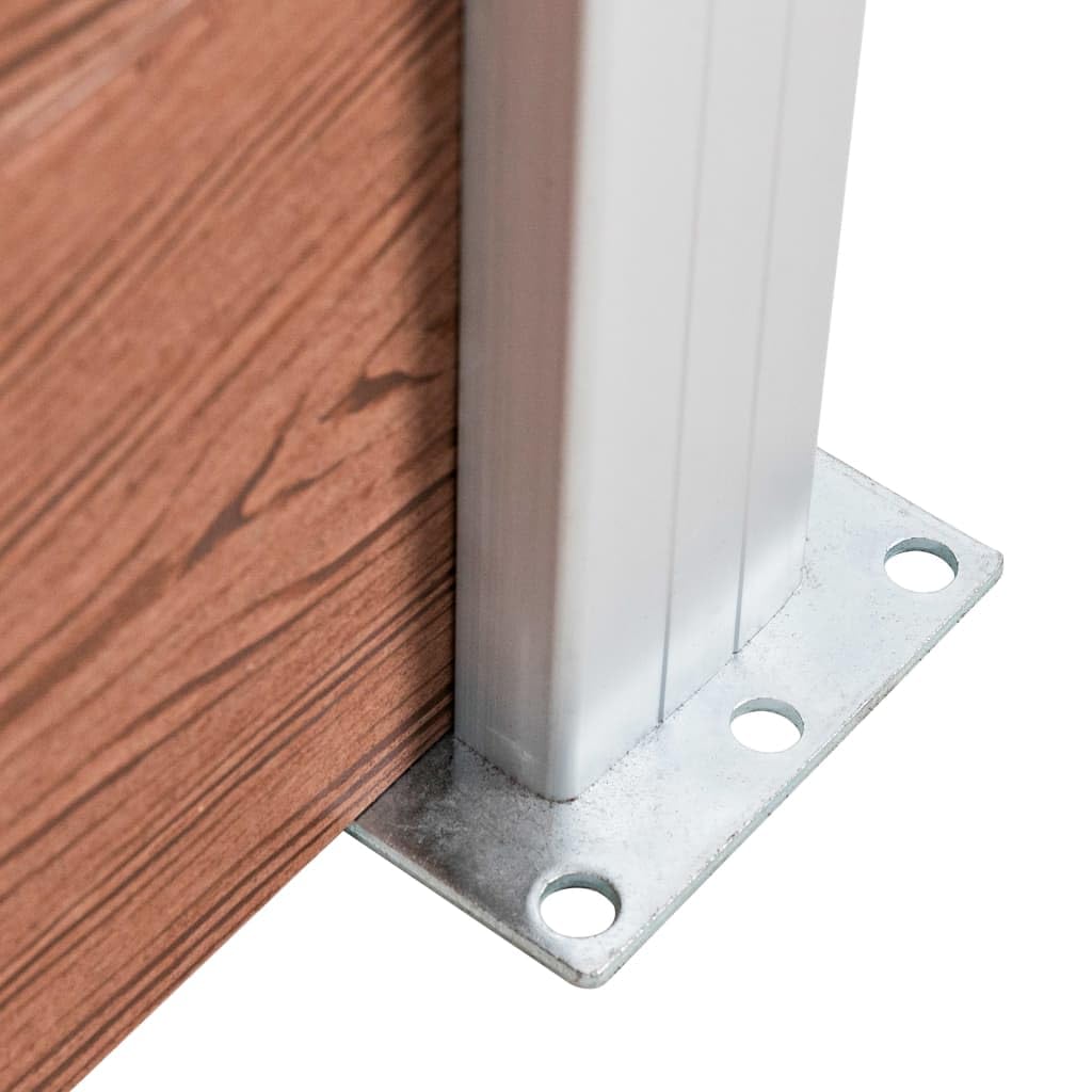 vidaXL WPC Sichtschutzzaun 175x105 cm Braun Lamelle