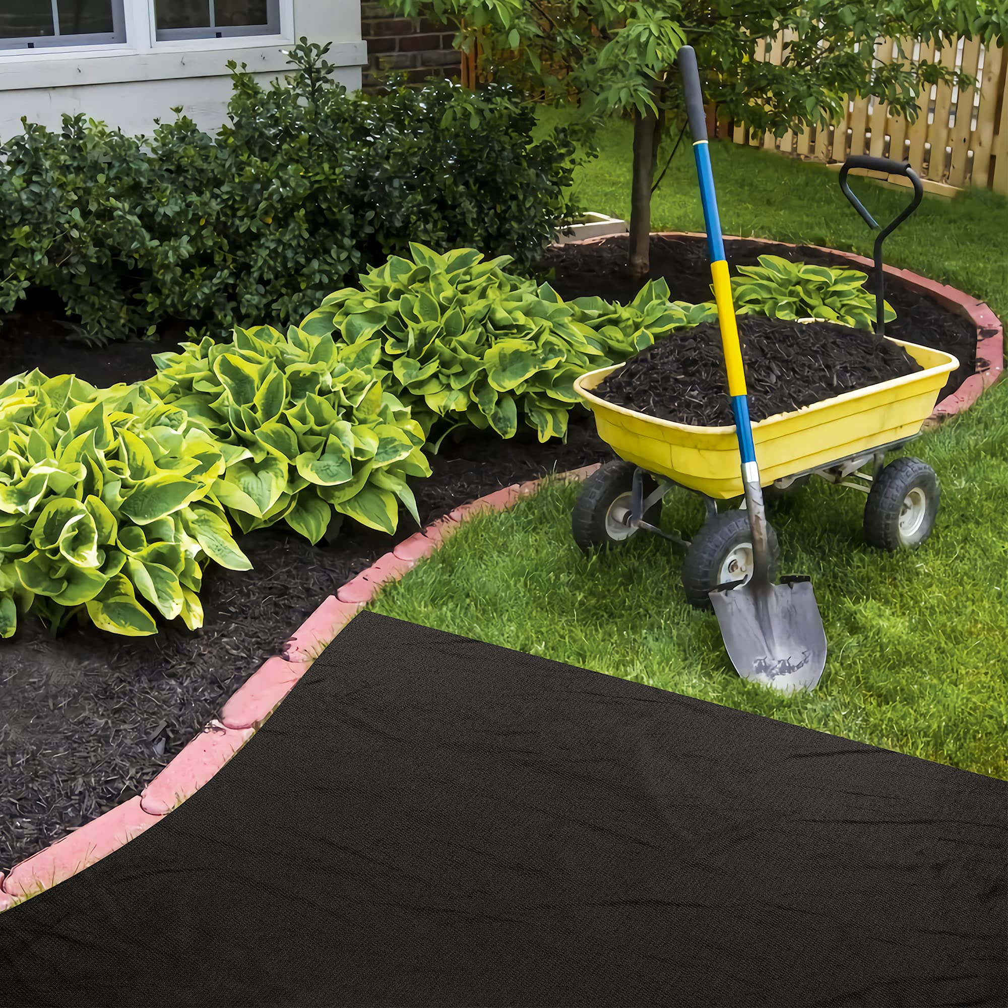 Intirilife Gartenvlies 50g 1x75m Unkrautvlies schwarz