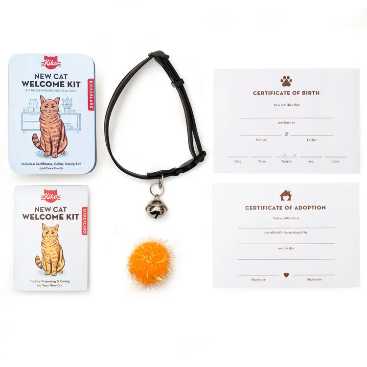 Kikkerland Kiko Katzen Willkommensset Halsband Katze