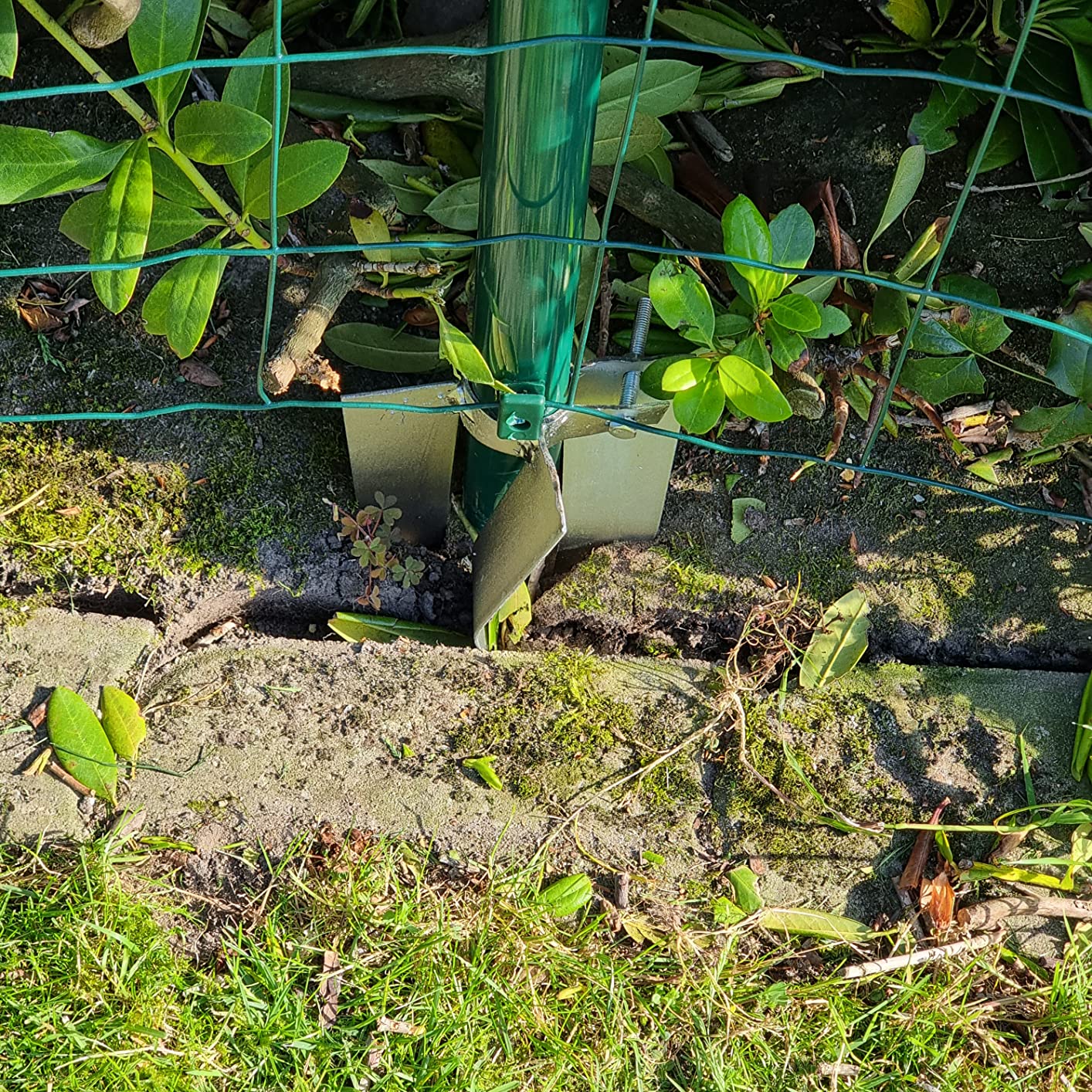 vidaXL Heim & Garten Zaun-Set Grün 10x0,8 m Stahl