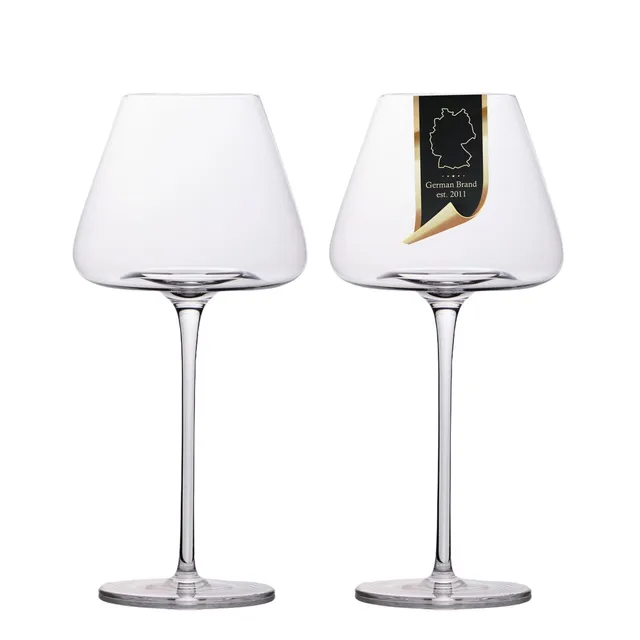 Intirilife Weinglas Kristallglas 600 ml 2er Set Stoßfest