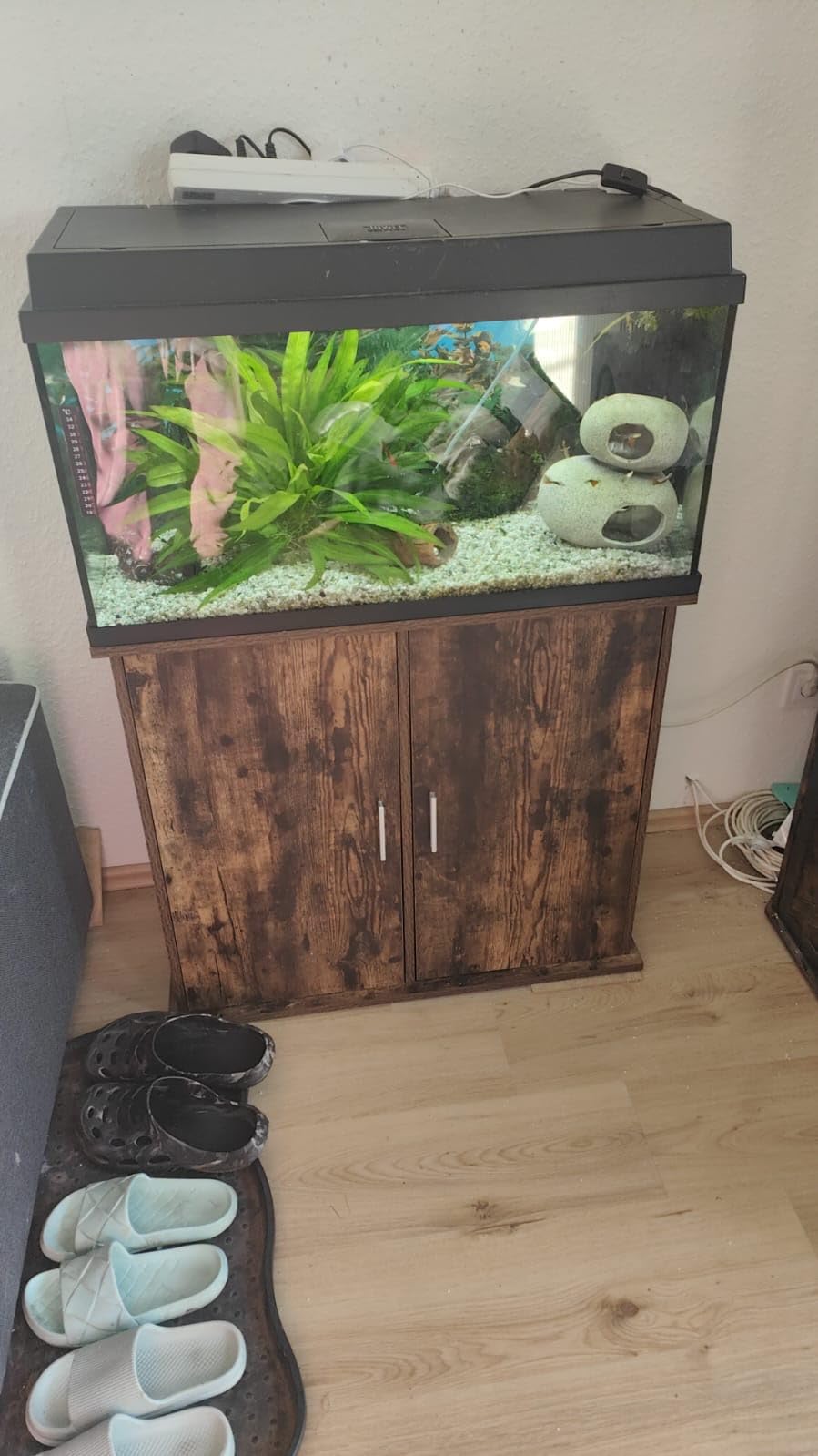 vidaXL Tierbedarf Aquariumständer Altholz 81x36x73 cm