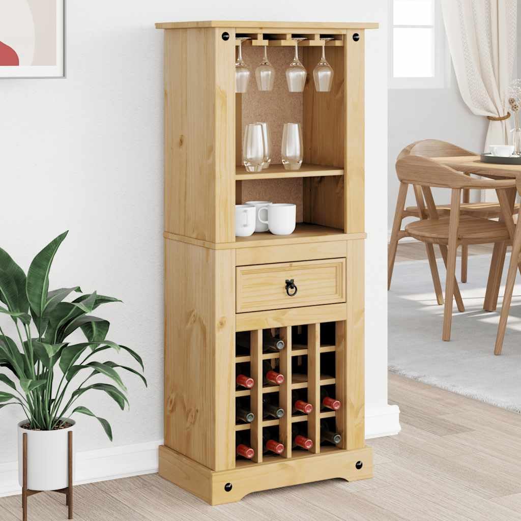vidaXL Weinregal Corona 56x35x134,5 cm Kiefer Massivholz