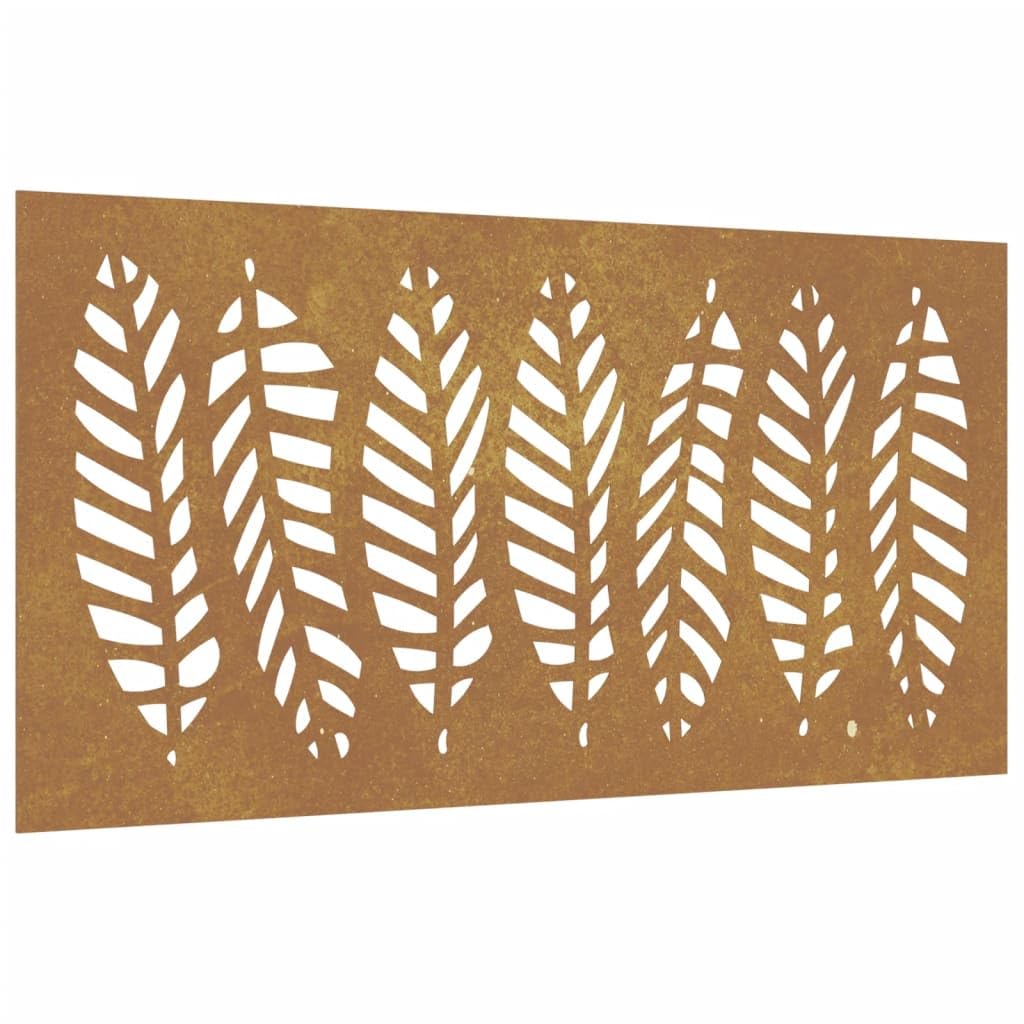 vidaXL Heim & Garten Wanddeko 105x55 cm Cortenstahl Blatt Rost